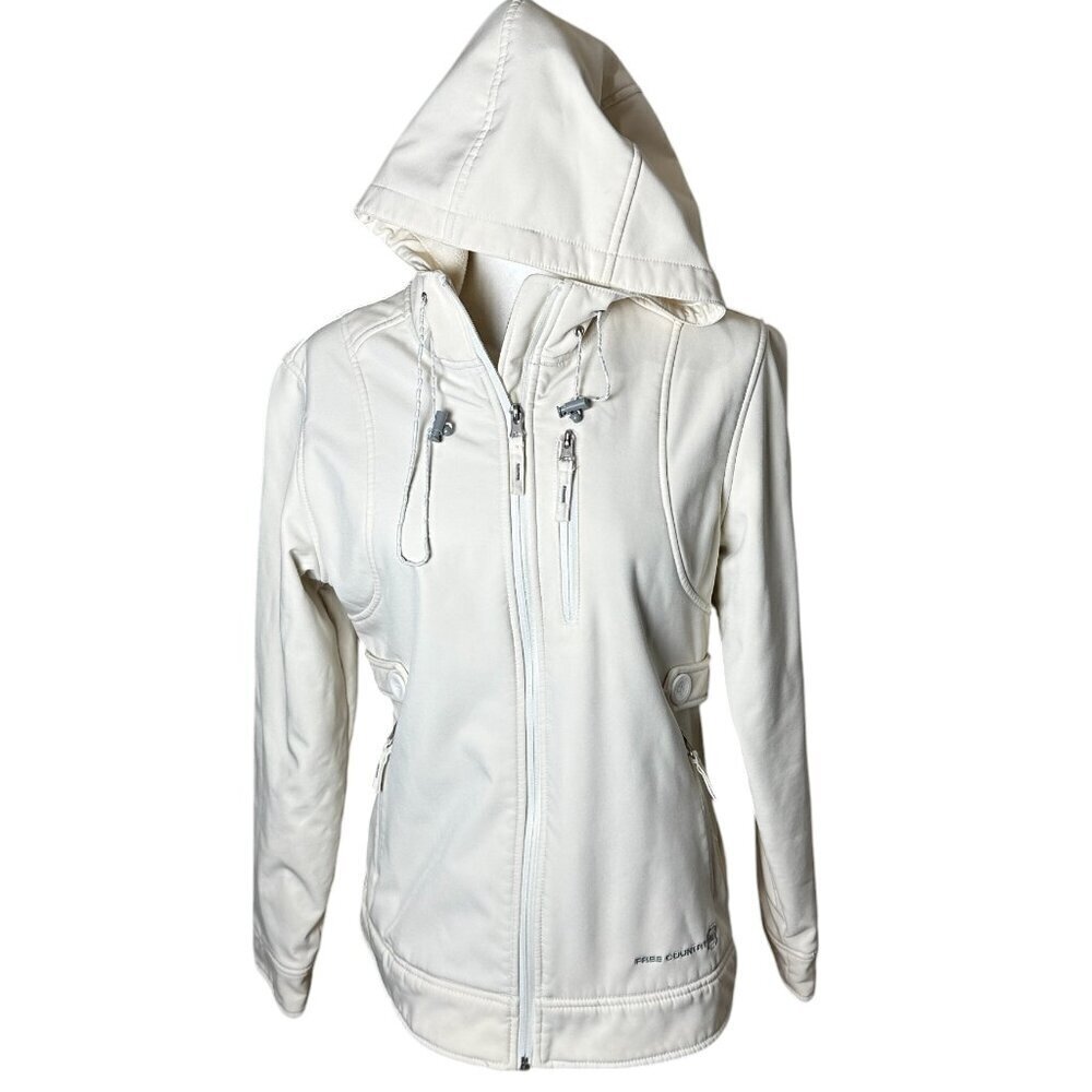 FREE COUNTRY All Weather Hooded Zip Up Jacket Coat Hoodie Size Medium